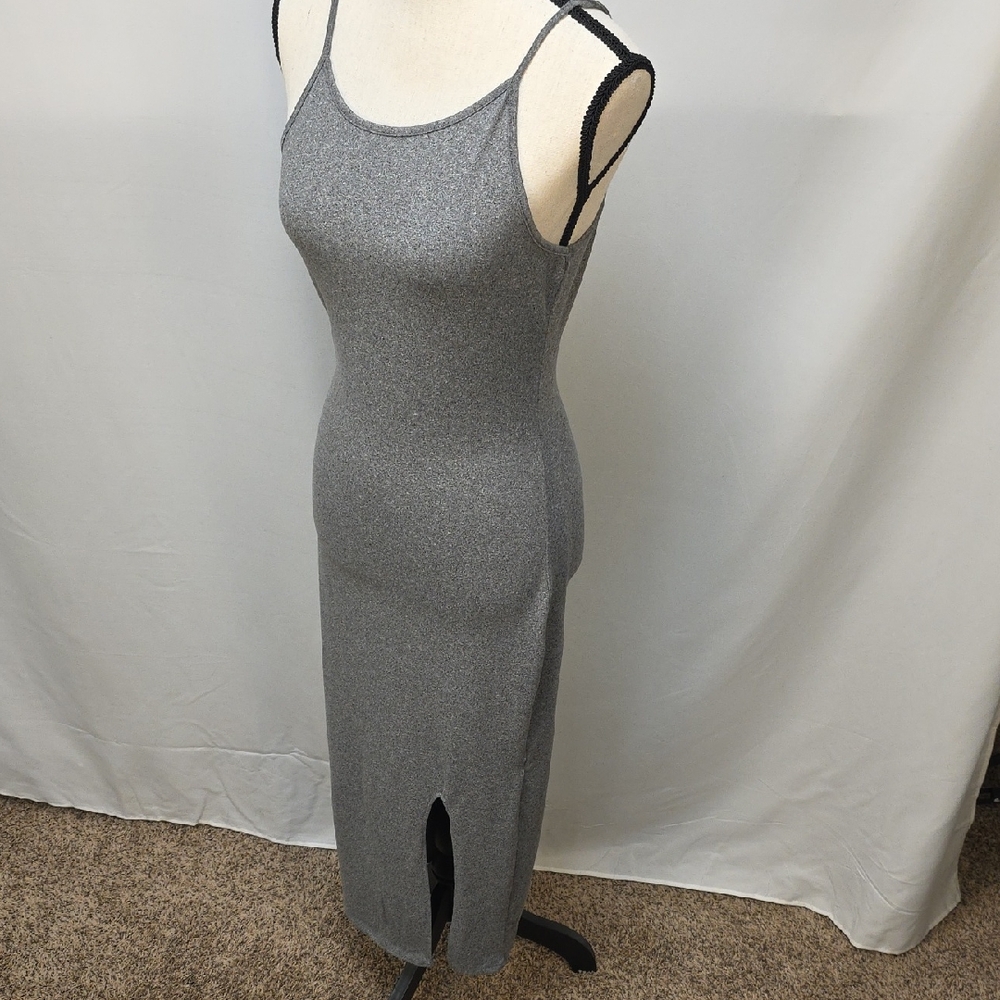 Heart & Hips Charcoal Midi Dress